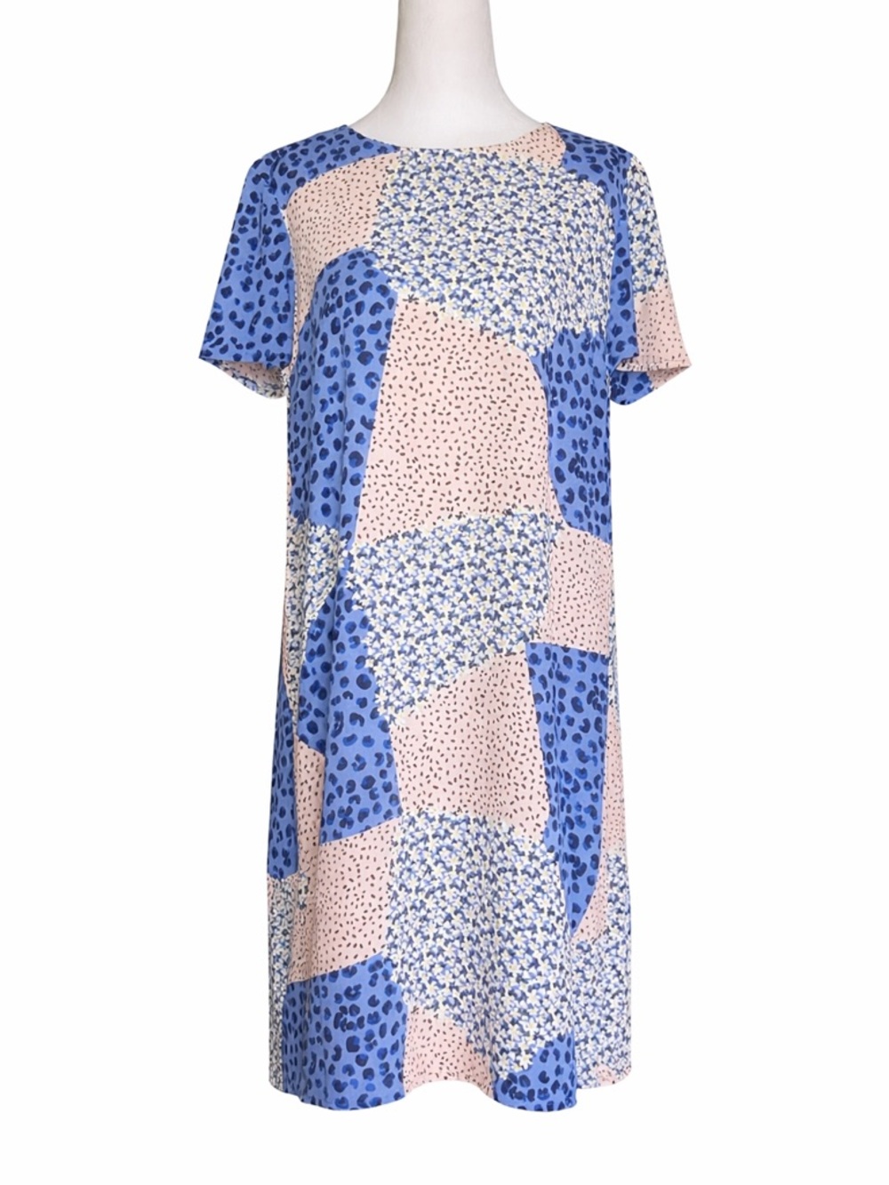 NWT Nanette Lepore Size 8 Multi Print Patch Shift Dress Patchwork Cottagecore